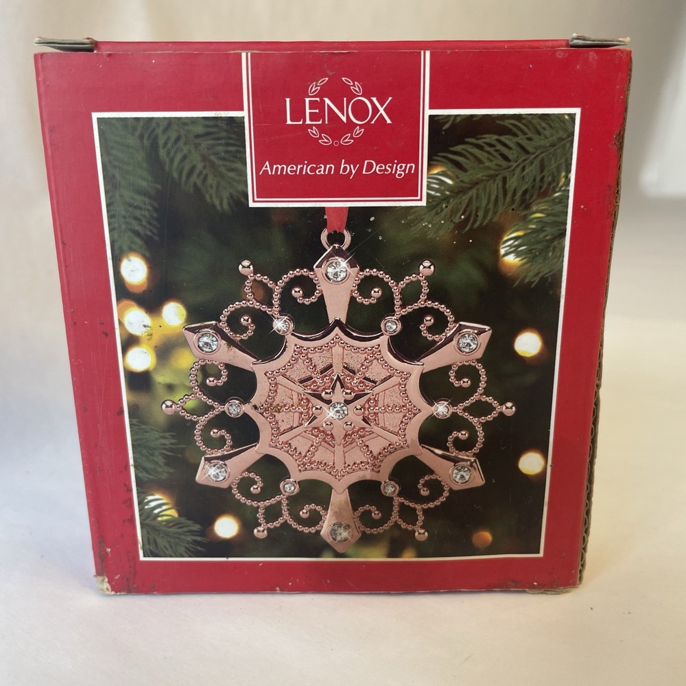 LENOX COLORS OF GOLD, ROSE GOLD STAR SNOWFLAKE ORNAMENT